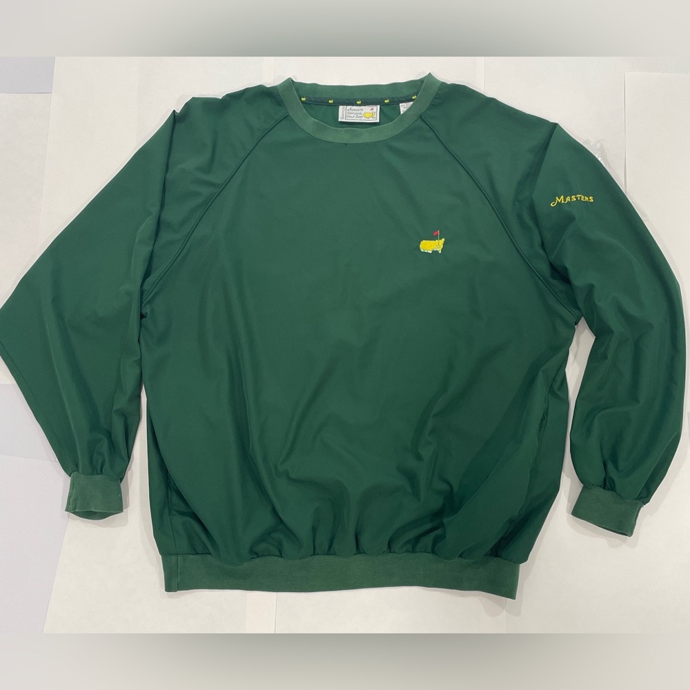 VTG Slazenger Augusta National Masters Green Pullover Windbreaker Pockets Y2K XL - Picture 5 of 16